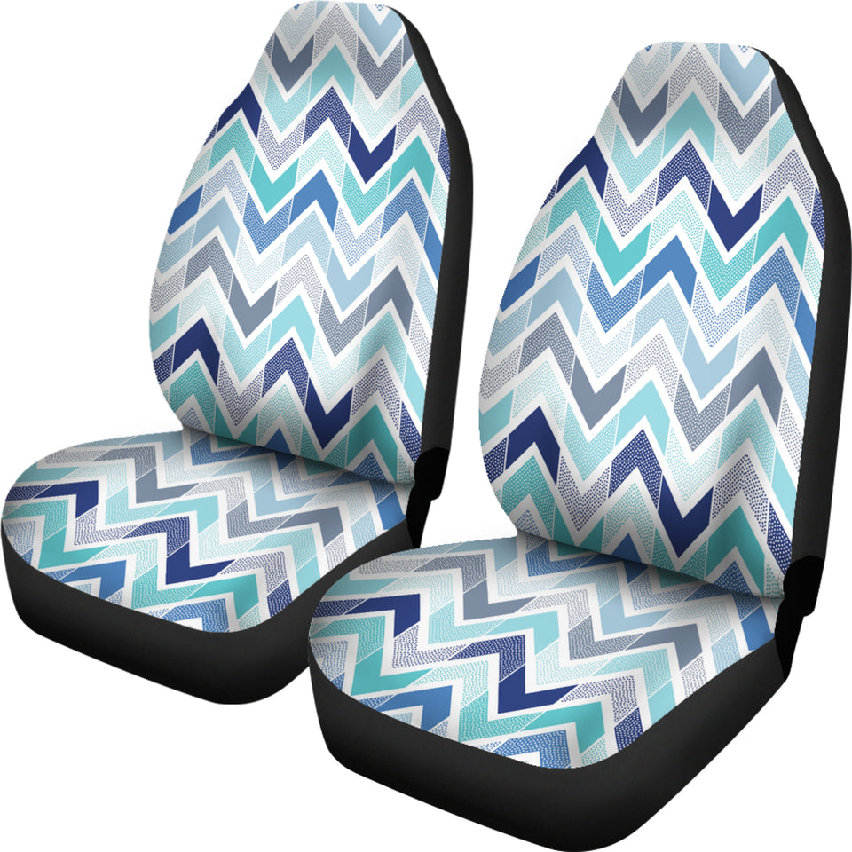 Zigzag  Chevron Blue Pattern  Universal Fit Car Seat Covers