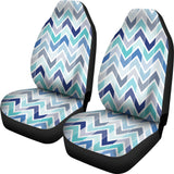 Zigzag  Chevron Blue Pattern  Universal Fit Car Seat Covers