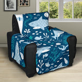 Cute shark pattern Recliner Cover Protector