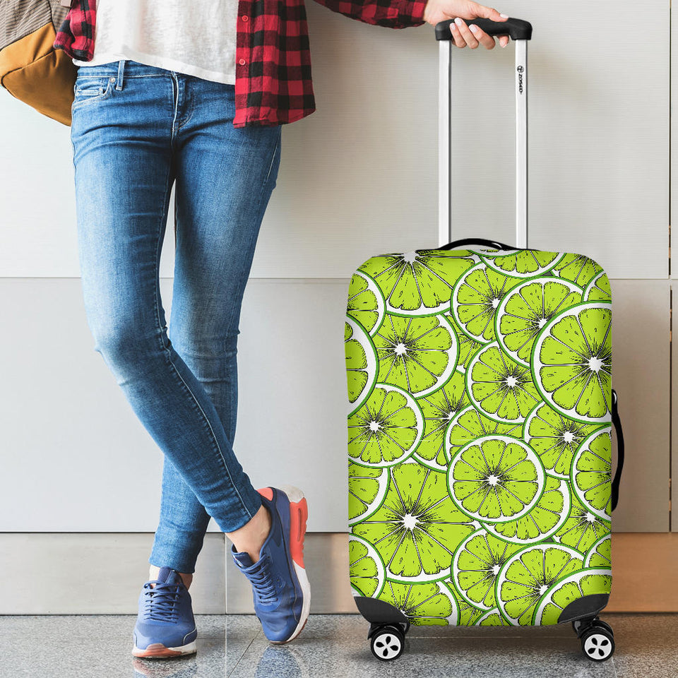 Slices Of Lime Design Pattern Luggage Covers