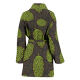 Hop Pattern Black Background Women'S Bathrobe