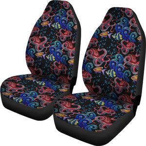 Octopus Sea Wave Tropical Fishe Pattern Universal Fit Car Seat Covers
