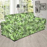 Canabis Marijuana Weed Pattern Print Design 01 Sofa Slipcover