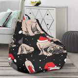 Christmas Pugs Santa_S Red Cap Pattern Bean Bag Cover
