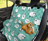 Cute Sheep Green Background Dog Car Seat Covers
