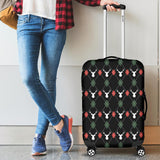 Deer Christmas New Year Pattern Argyle Cabin Suitcases Luggages