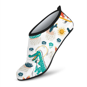 Cute Crocodile Pattern Aqua Shoes