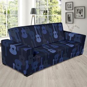 Blue Theme Guitar Pattern Sofa Slipcover