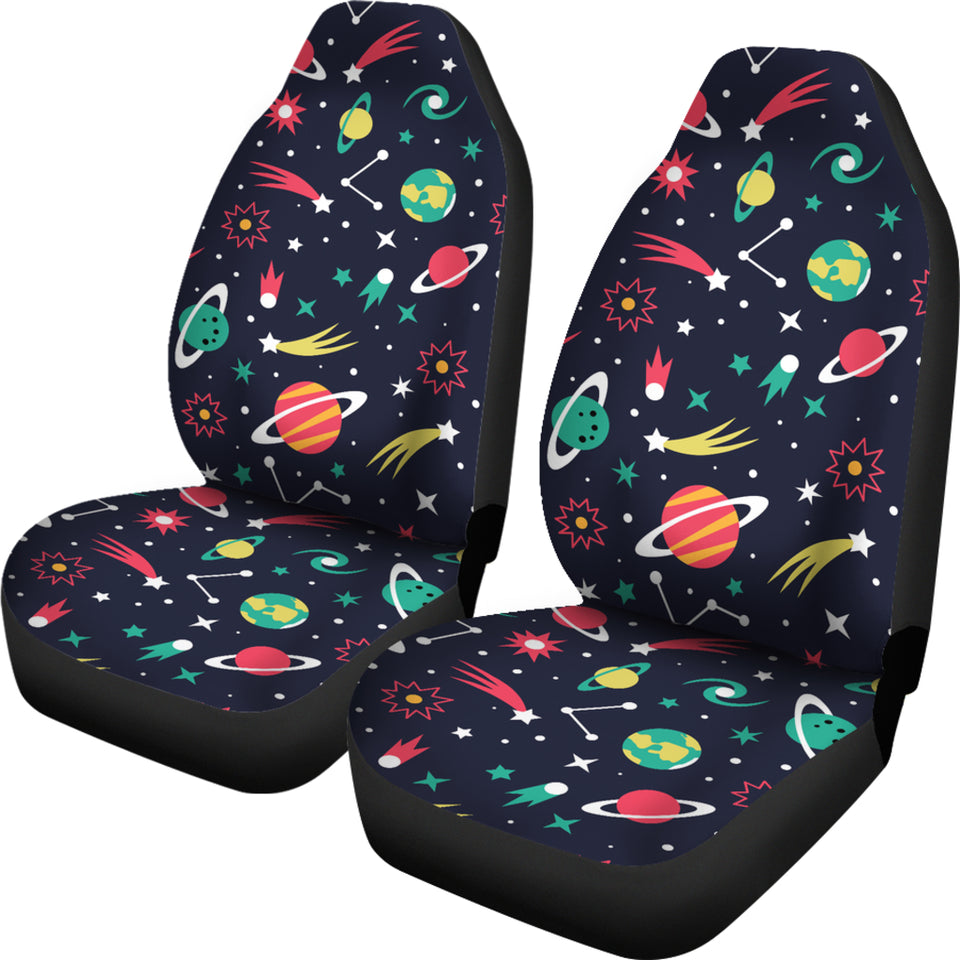 Colorful Space Pattern Planet Star  Universal Fit Car Seat Covers