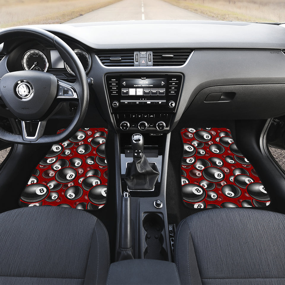 Billiard Ball Pattern Print Design 05 Front Car Mats