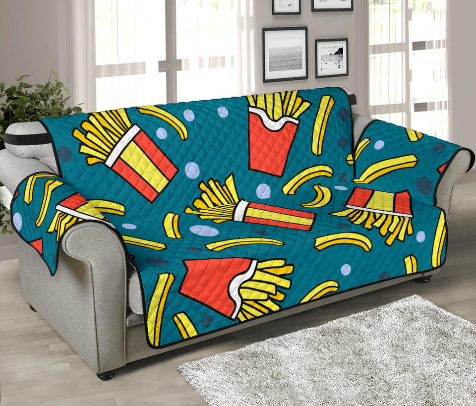 French fries red paper box pattern Sofa Cover Protector