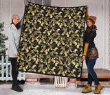Goldfish Pattern Print Design 01 Premium Quilt