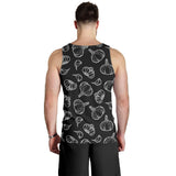Garlic pattern black background Men Tank Top