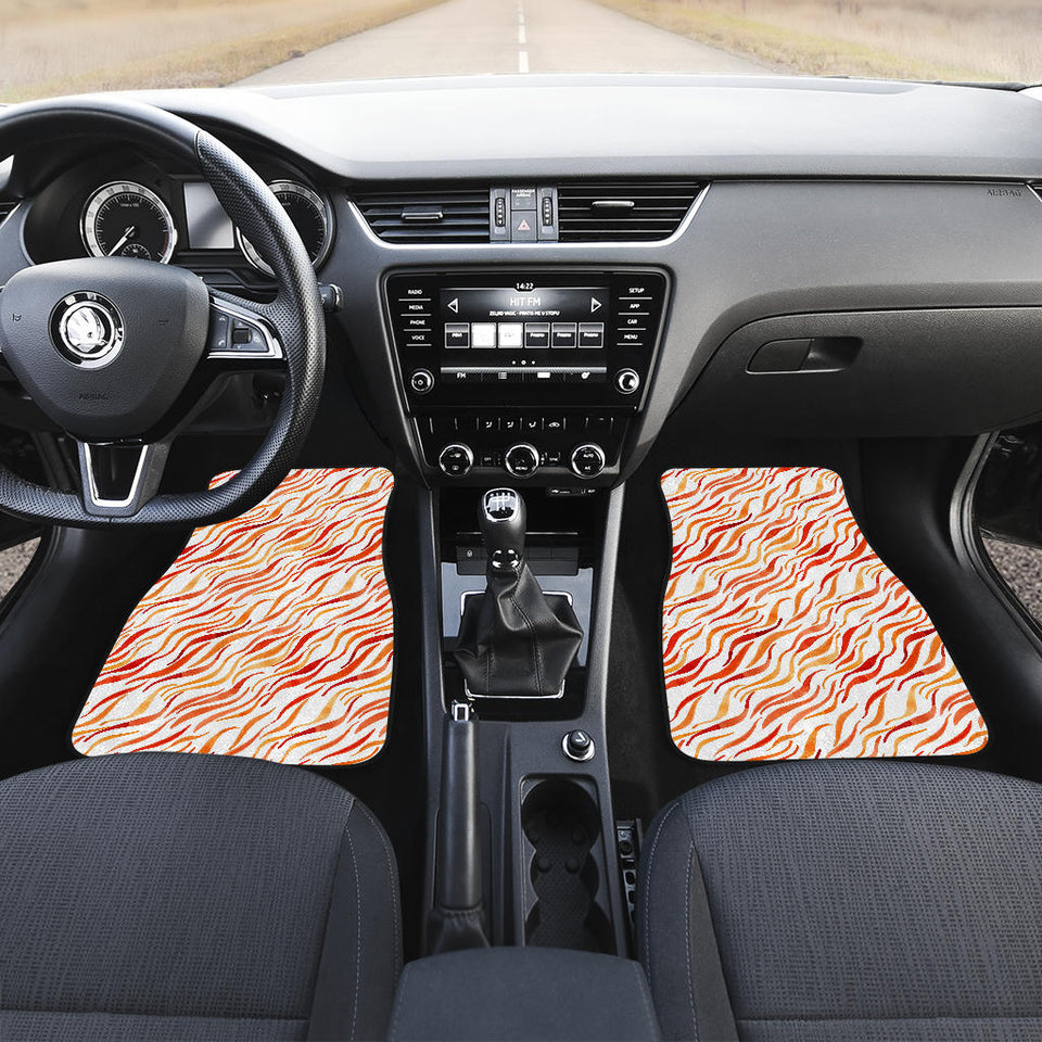 Fire Flame Watercolor Pattern Front And Back Car Mats
