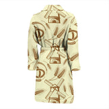 Windmill Wheat Pattern Men'S Bathrobe
