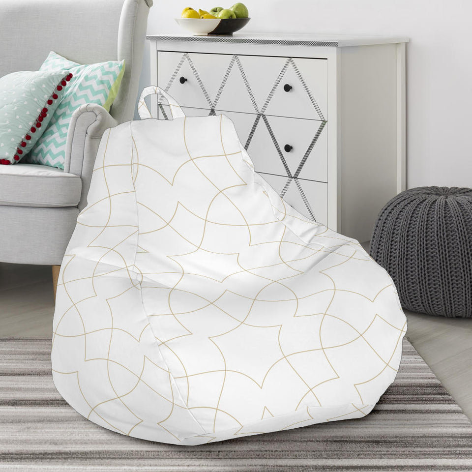 Arabic White Pattern Bean Bag Cover
