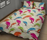 Colorful Chameleon lizard pattern Quilt Bed Set