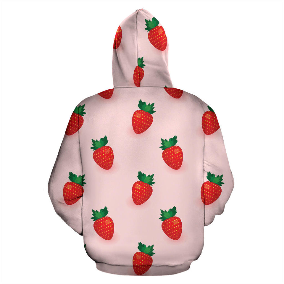 Strawberry Beautiful Pattern Men Women Pullover Hoodie