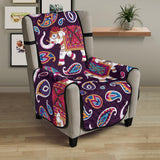Elephant indian style ornament pattern Chair Cover Protector