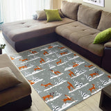 Beautiful Deers Winter Christmas Area Rug
