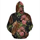 Horse Head Wild Roses Pattern Men Women Pullover Hoodie