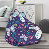 Colorful Butterfly Flower Pattern.Eps Bean Bag Cover