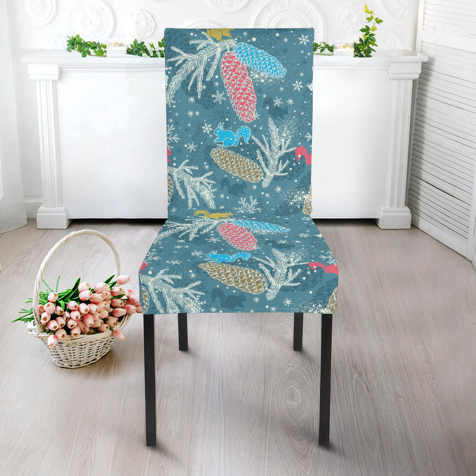 Squirrel Pattern Print Design 01 Dining Chair Slipcover