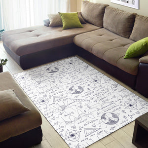 Math Pattern Print Design 03 Area Rug