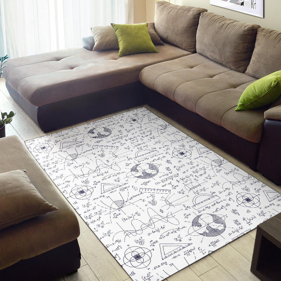 Math Pattern Print Design 03 Area Rug