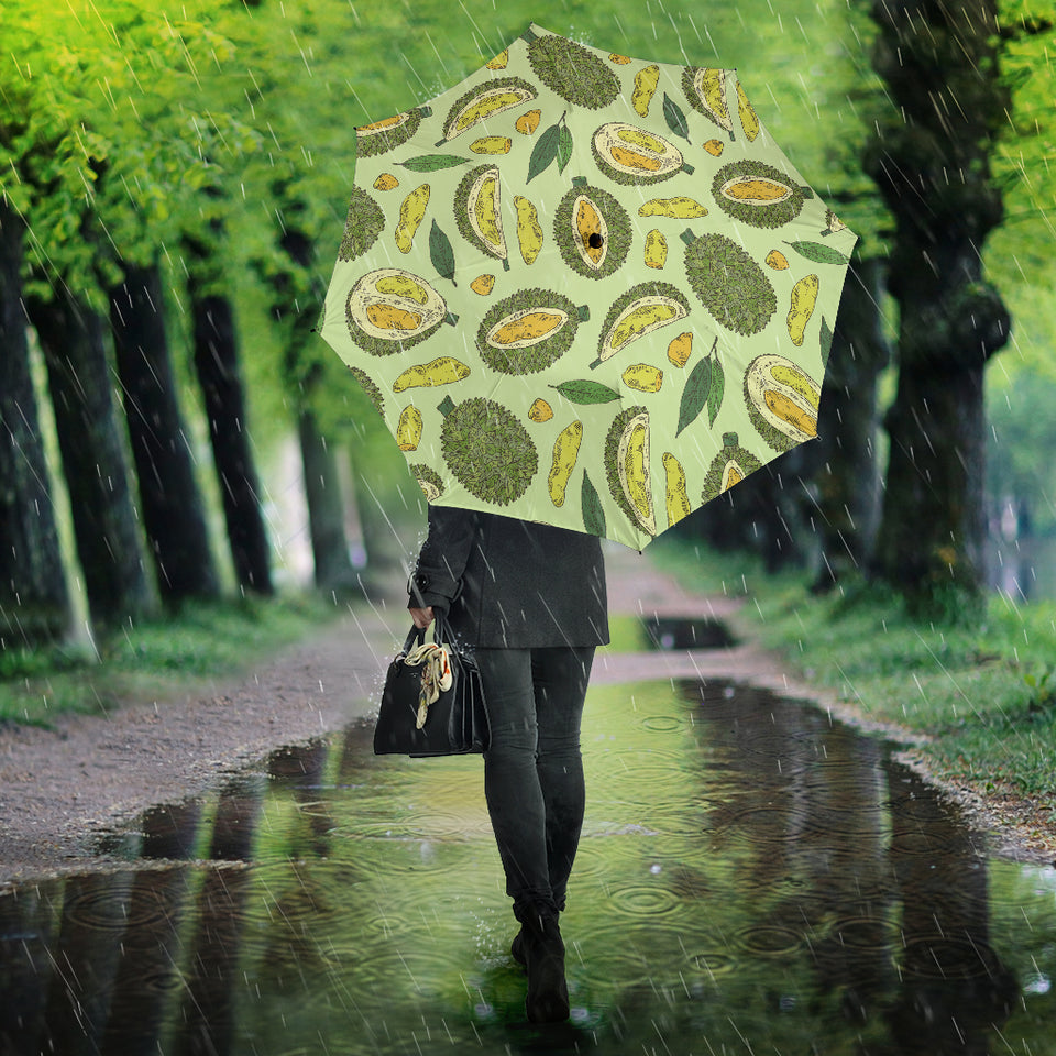 Durian Leaves Pattern Background Umbrella