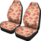 Camper Van Pattern Print Design 03 Universal Fit Car Seat Covers