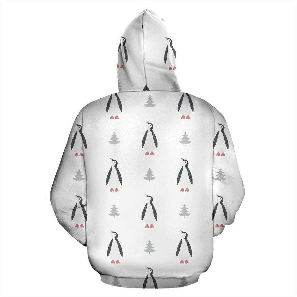 Penguin Pattern Men Women Pullover Hoodie