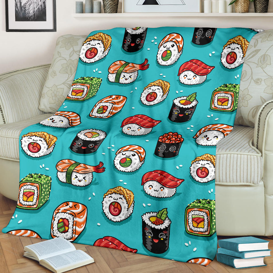 Cute Sushi Pattern Premium Blanket