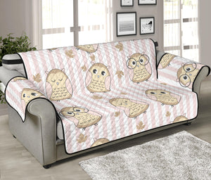 cute owl leaf Sofa Cover Protector