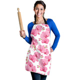 Pink Purple Orchid Pattern Background Adjustable Apron