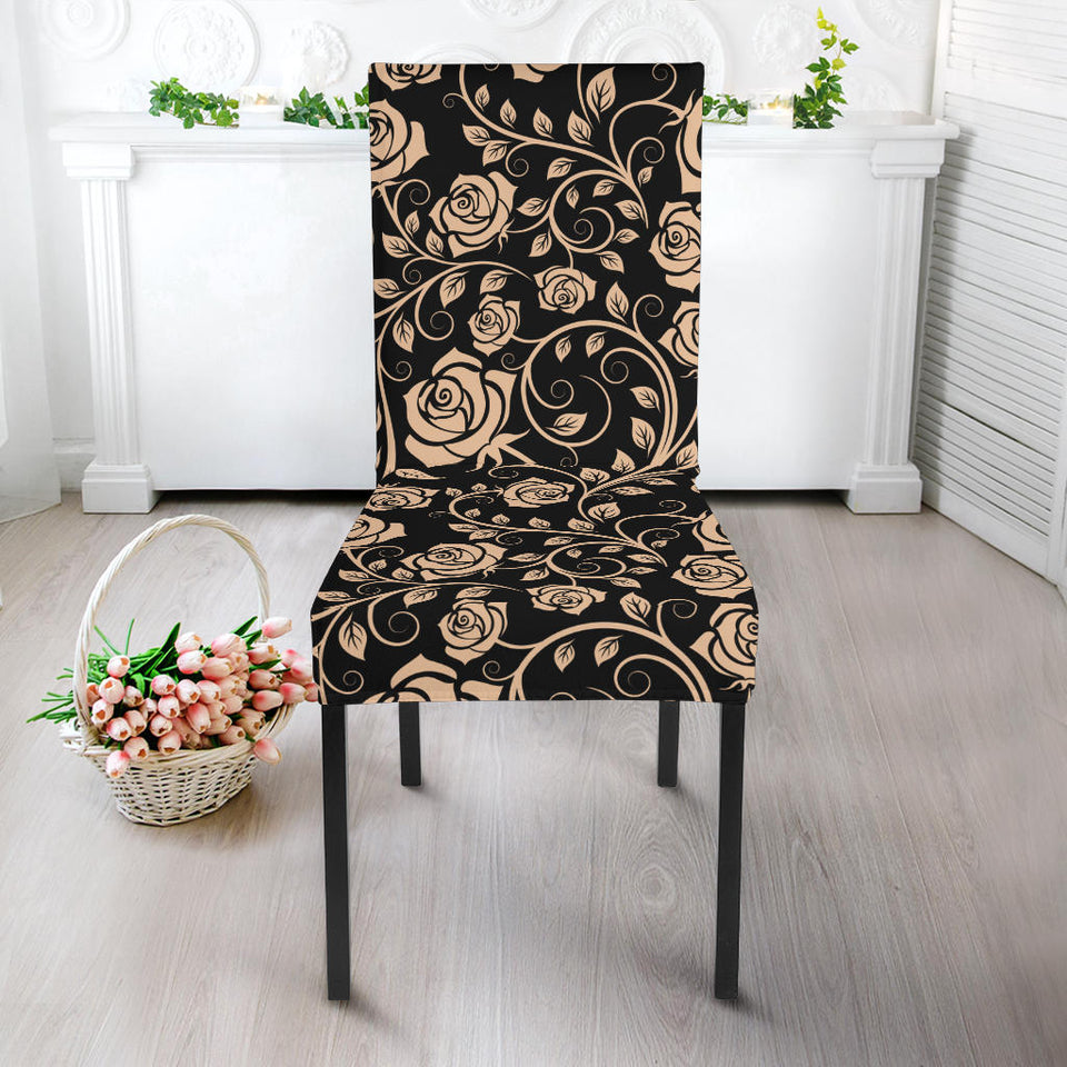 Rose Pattern Print Design 04 Dining Chair Slipcover