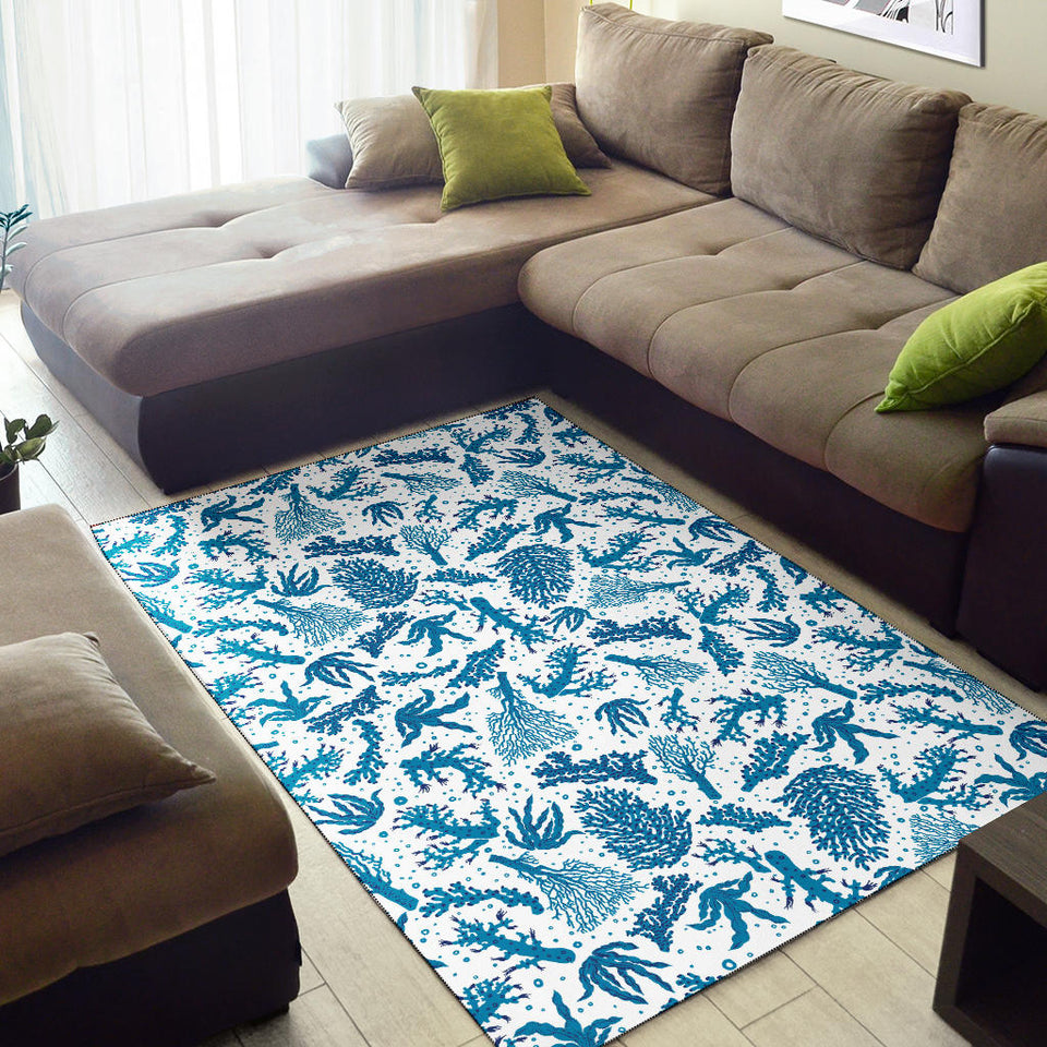 Coral Reef Pattern Print Design 01 Area Rug
