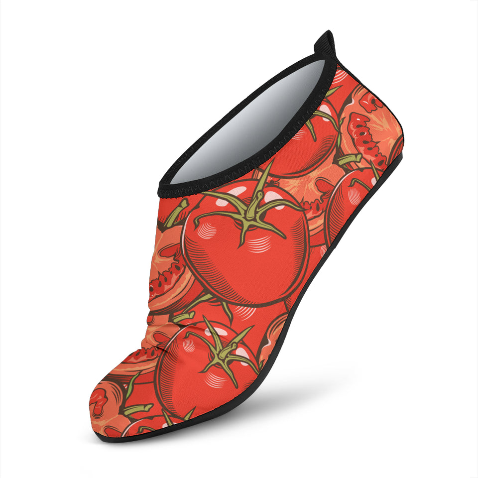 Red Tomato Pattern Aqua Shoes