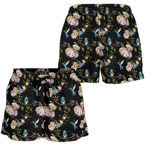 Hummingbird Pattern Print Design 03 Women Shorts