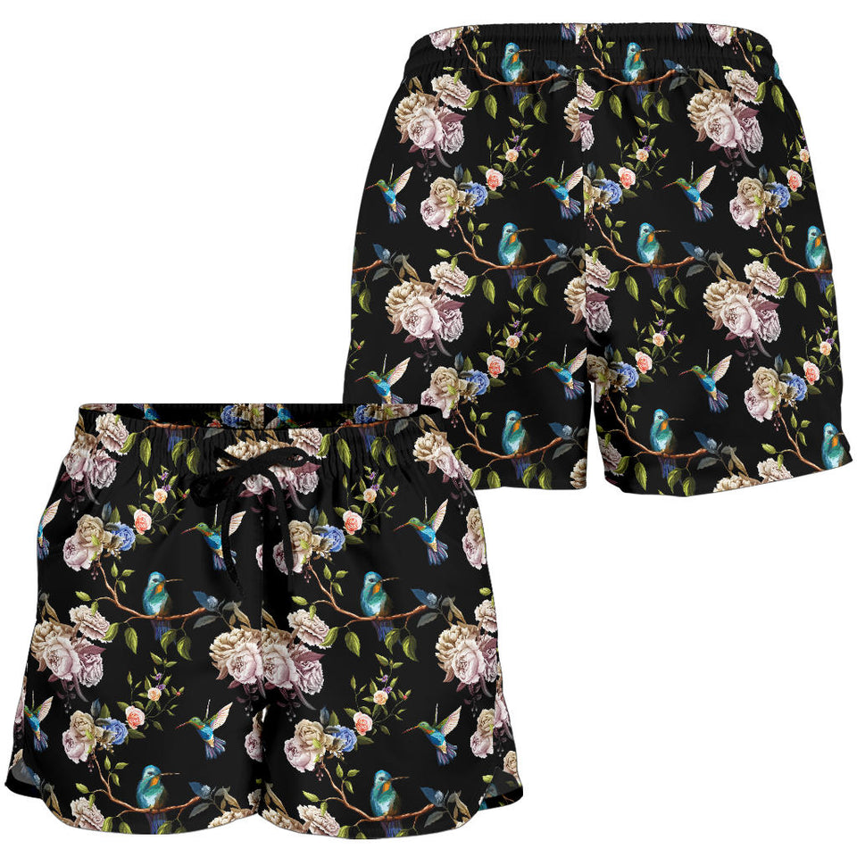 Hummingbird Pattern Print Design 03 Women Shorts