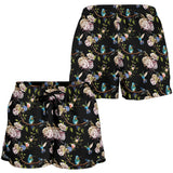 Hummingbird Pattern Print Design 03 Women Shorts