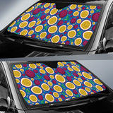 Passion Fruit Blue Background Car Sun Shade
