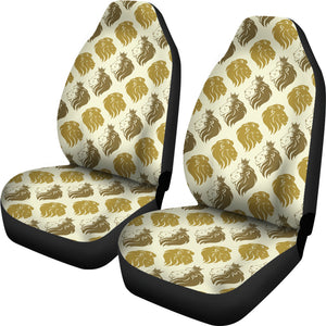 Lion Pattern Print Design 02 Universal Fit Car Seat Covers