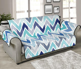 zigzag  chevron blue pattern Sofa Cover Protector