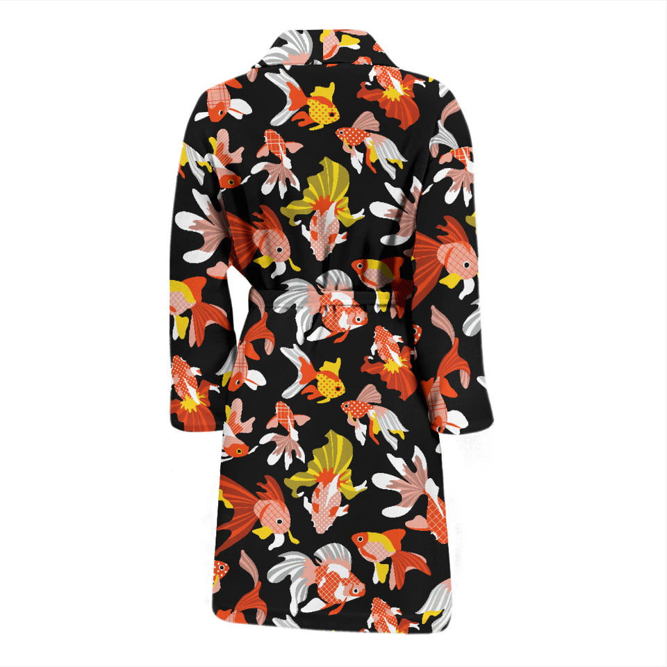 Goldfish Pattern Print Design 03 Men's Bathrobe