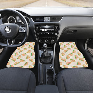 Sandwich Pattern Print Design 01 Front and Back Car Mats