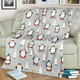 Cute Penguin Christmas Pattern Premium Blanket