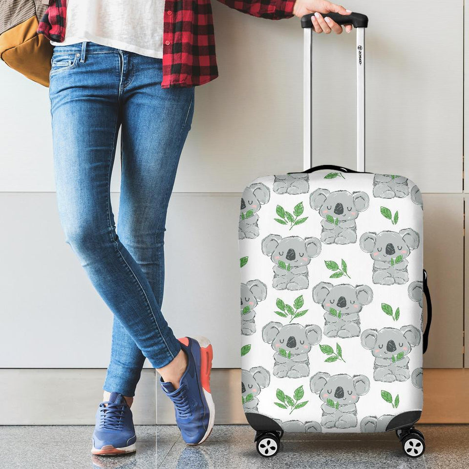 Hand Drawn Koala Leaves Pattern Cabin Suitcases Luggages