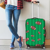 American Football Ball Field Background Cabin Suitcases Luggages