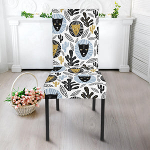 Lion Pattern Print Design 05 Dining Chair Slipcover